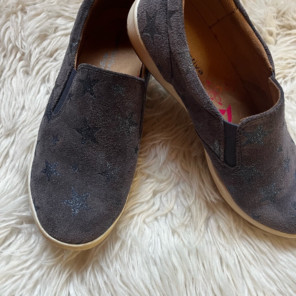 Comfortive Align Starry Slip-On Shoes - one blue and one black - 2 pair